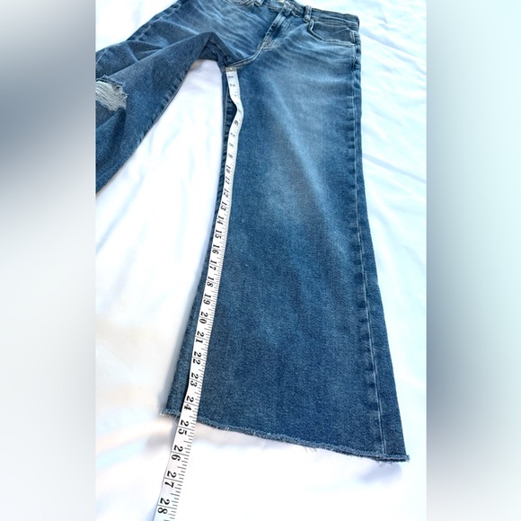 7 For All Mankind Jo Flare Cropped Jeans High Rise Luxe Vintage Kick Flare - Picture 8 of 14